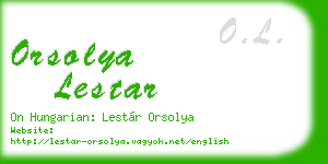 orsolya lestar business card