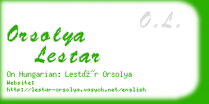 orsolya lestar business card